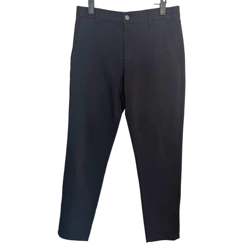 2/$30 ZARA Small Jet Black Stretch Cotton Blend Slim Fit Pants